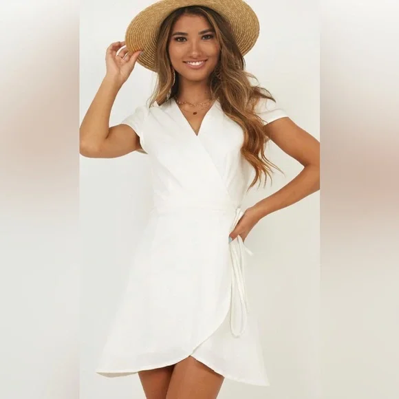 TO MARKET DRESS IN PALE BLUE LINEN LOOK - Picture 4 of 6